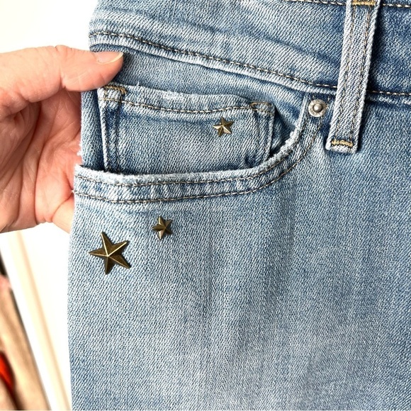 Levi’s 711 Skinny Embellished Lightning Bolt Star Light Wash Jeans Size 29 - Picture 5 of 17